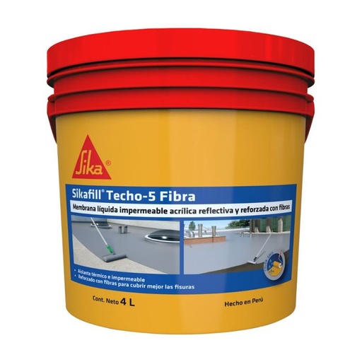 [516523] SIKAFILL TECHO-5 FIBRA GRIS 4L
