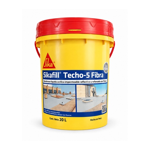 [516543] SIKAFILL TECHO-5 FIBRA BLANCO PL 20L